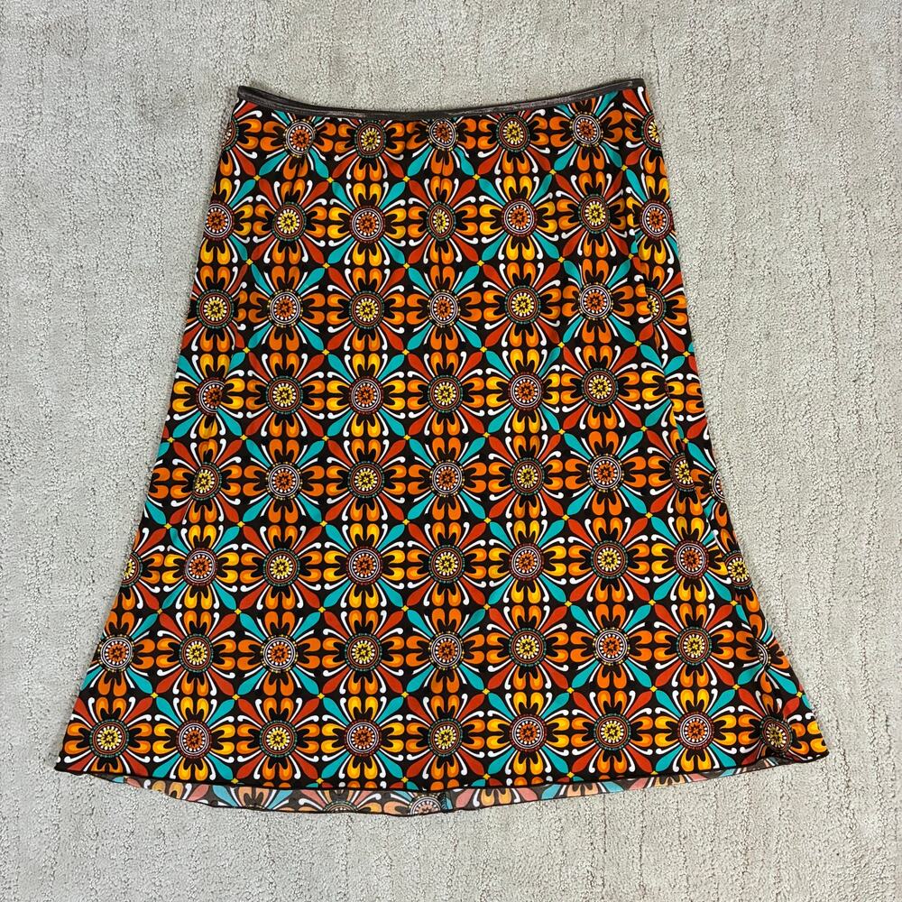Vintage Y2K Wrapper Women XL 70s Chic Whimsical Knee Length Pull On Skirt Retro